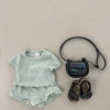 New Summer collection 2026: Girls' Korean-style children's wear, Thin lace short-sleeved, cute princess children's home wear set Specification image